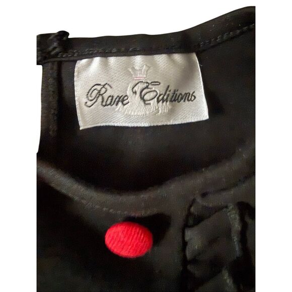 Rare Editions girls holiday dress sz 6x black/red long sleeve plaid - Picture 3 of 3